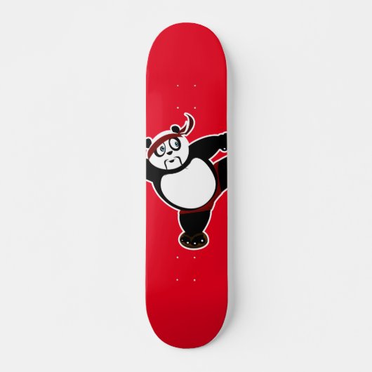 Skateboard Martial Arts Panda - Rouge (Devant)