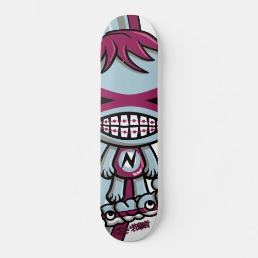 Skateboard Mascotte nerd (Recto)