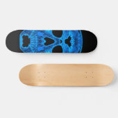 Skateboard Masque bleu d'horreur de crâne (Horz)