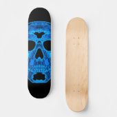 Skateboard Masque bleu d'horreur de crâne (Recto)