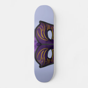Skateboard Masque de mascarade violet pour la fête du carnava