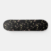 Skateboard Matte Gold et Rose Gold Flakes Noir (Horz)