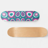 Skateboard Maz Oeufs psychédéliques - Magenta Blanc Turquoise (Horz)