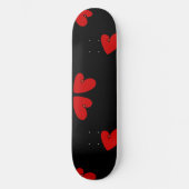 Skateboard Mazipoodles coeurs rouges (Recto)