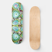 Skateboard Mazipoodles Love Flowers - Vert Turquoise violet b (Recto)