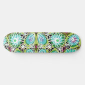 Skateboard Mazipoodles Love Flowers - Vert Turquoise violet b (Horz)