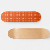 Skateboard Mazipoodles Pixel Plaid New - Burning Orange (Horz)