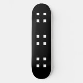 Skateboard Mazipoodles quatre Carrés - Noir Blanc (Recto)