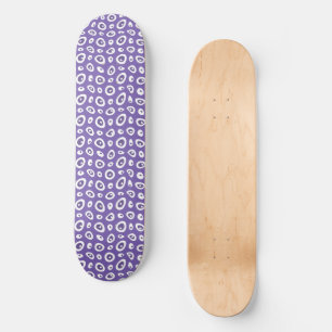 Skateboard Mazipoodles Teardrops Abstraits - Blanc Violet