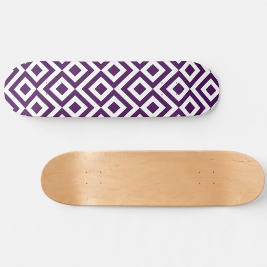 Skateboard Meandre violet et blanc (Horz)
