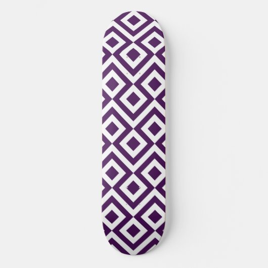 Skateboard Meandre violet et blanc (Recto)