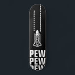 Skateboard Meanwhile in Space<br><div class="desc">Meanwhile in space astronauts fight off invaders from other worlds. "PEW PEW PEW" -Space Battle  skateboard deck</div>