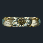 Skateboard Médaillon floral orné sur Arrière - plan bleu clai<br><div class="desc">Un arrière - plan bleu clair sert d'accent à ce tableau orné de médaillons floraux de Vision Studio. Des couches de feuilles multiplient la beauté de la fleur,  lui donnant une qualité très nature. Achetez-le aujourd'hui et laissez-le fleurir dans votre maison!</div>