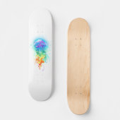 Skateboard Méduse arc-en-ciel (Recto)