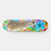 Skateboard Meerkat Et Fleurs, (Horz)