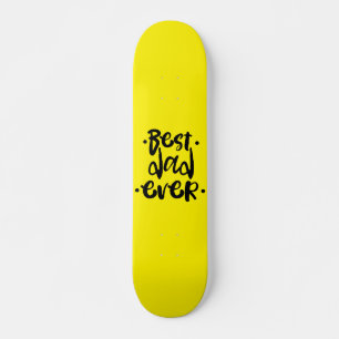 Skateboard Meilleur Papa Jamais Rue Urbaine Typographie Noir