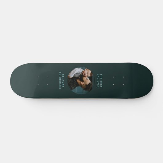 Skateboard Meilleure Fête des pères papa jamais | Vert Cool (Horz)