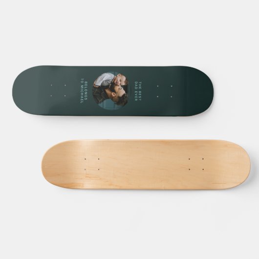 Skateboard Meilleure Fête des pères papa jamais | Vert Cool (Horz)