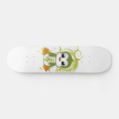 Skateboard Mélange pingouin vert fluffy effet musique note to (Horz)