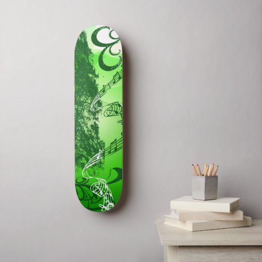 Skateboard Mélodie verte (Art mural)