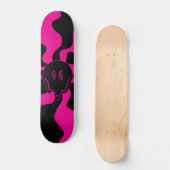 Skateboard Melt de sourire - Magenta et noir (Recto)