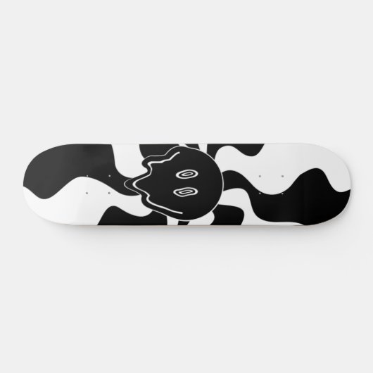 Skateboard Melt de sourire - Noir et Blanc (Horz)