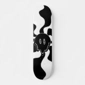 Skateboard Melt de sourire - Noir et Blanc (Devant)