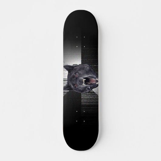 Skateboard Mème de loup de folie (Devant)