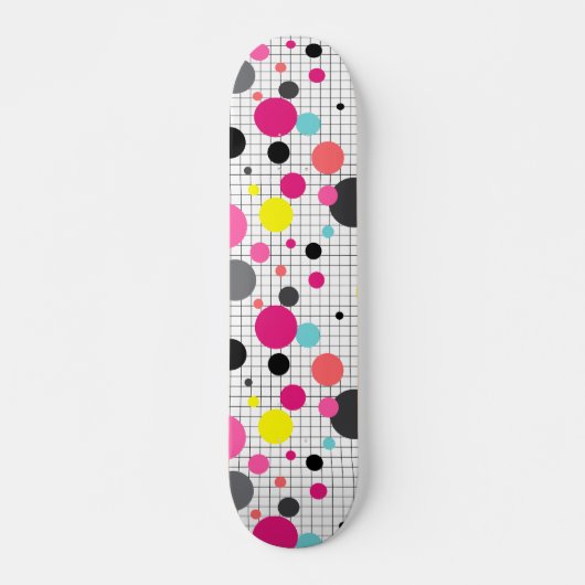 Skateboard Memphis pois (Devant)