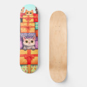 Skateboard Meow Gift Birthday Tower (Recto)