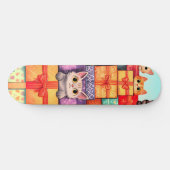 Skateboard Meow Gift Birthday Tower (Horz)