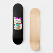 SKATEBOARD MEOWIERS CHALEUREUX CAT MANEKI NEKO NOIR (Recto)