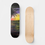 Skateboard Mer du coucher du soleil (Recto)