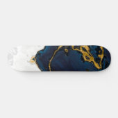 Skateboard Mer en marbre bleu émeraude (Horz)