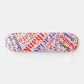 Skateboard Merci Word cloud (Horz)