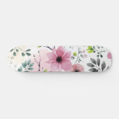 Skateboard Mes fleurs de jardin (technique de l'aquarelle) (Horz)