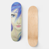 Skateboard Message aux yeux bleus (Recto)