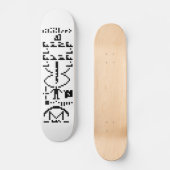 Skateboard Message binaire Arecibo 1974 (Recto)
