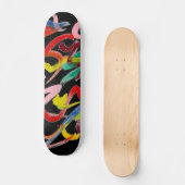Skateboard met Abstracte Kunst (Voorkant)