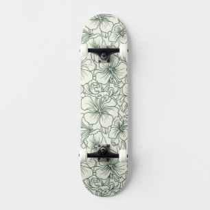 Skateboard met bloemendesign