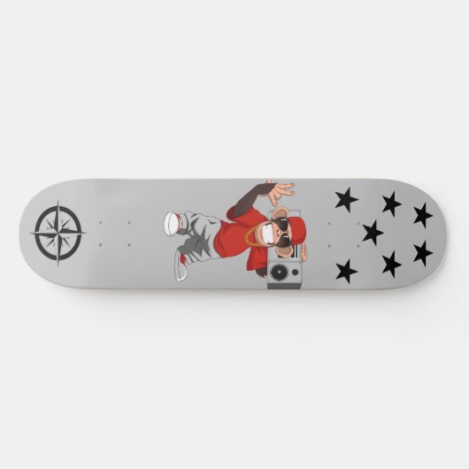 Skateboard met een creatieve en mooie aap (Horizontaal)