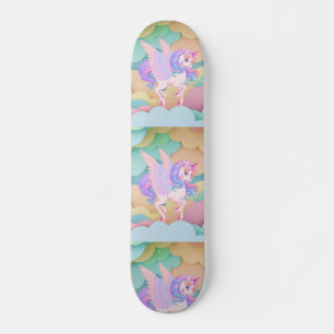Skateboard met eenhoorns