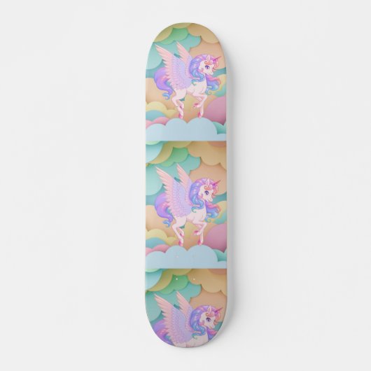 Skateboard met eenhoorns (Voorkant)