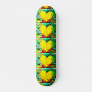 skateboard met goudharten
