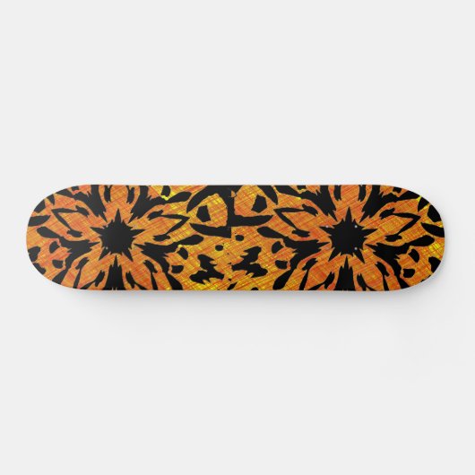 Skateboard met Grafische Bloem (Horizontaal)