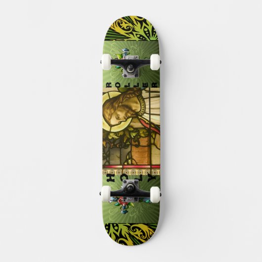 Skateboard met Heilige Roller Jesus Graphic (Voorkant)