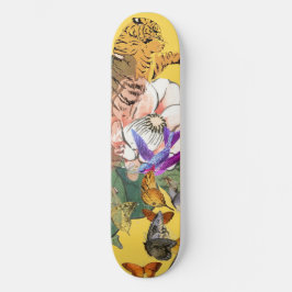 SKATEBOARD MET JAPANESE TIGER EN STROOM