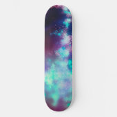 Skateboard met Naight Sky Neon Lights (Voorkant)