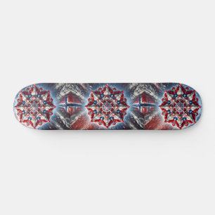 Skateboard met Noorse kleuren Design