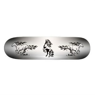 Skateboard met paarden